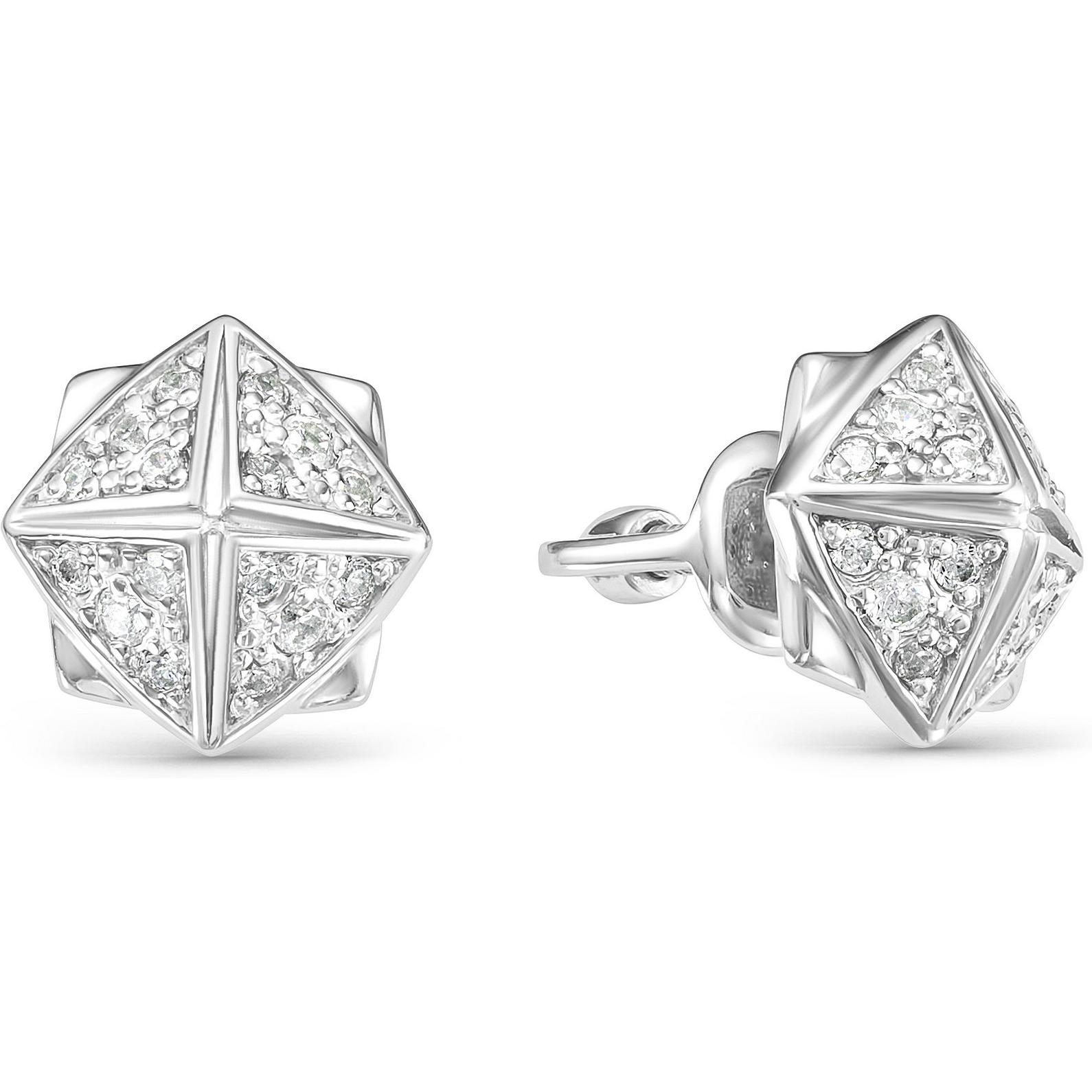 

Серьги-пусеты из серебра АЛЬКОР 02-0929, фианит, 02-0929