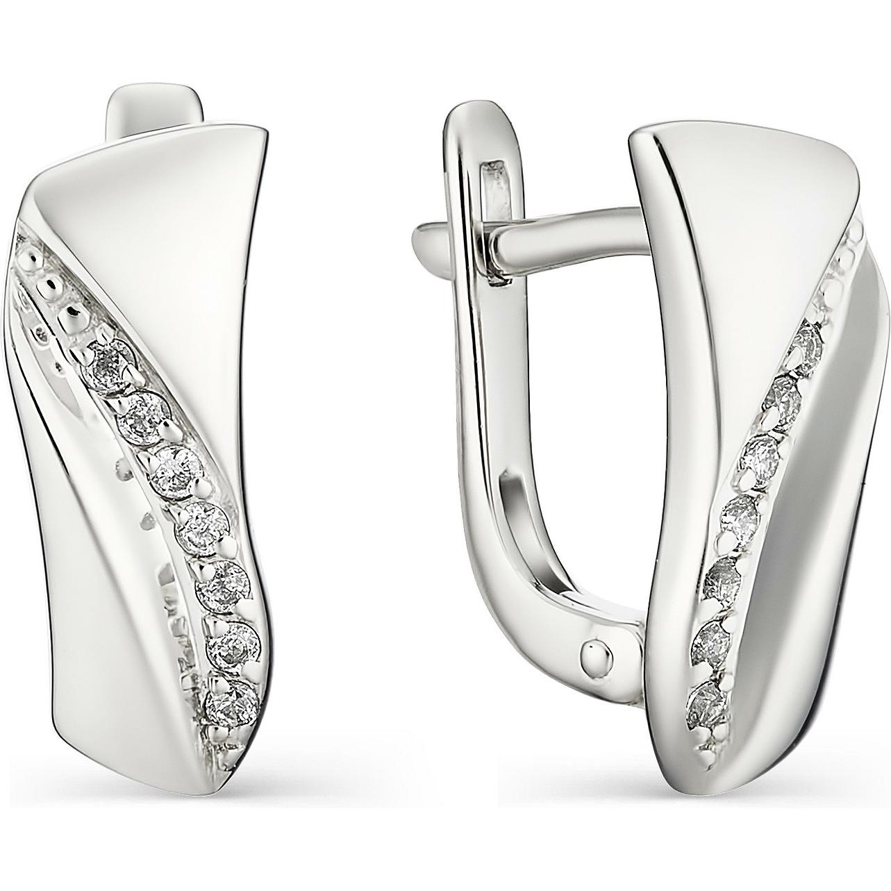 

Серьги женские из серебра АЛЬКОР 02-1211, фианит