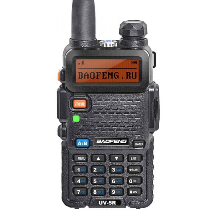 

Радиостанция Baofeng UV-5R 8W, 400-470 МГц, 7.4 В, 8 Вт, 128 каналов, до 12 км, 3 режима, Черный, UV-5R