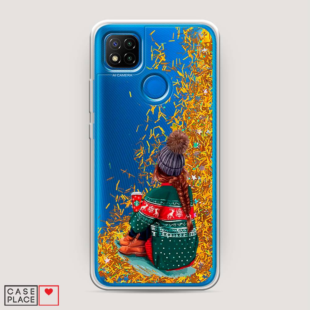 

Жидкий чехол с блестками "Winter dreams" на Xiaomi Redmi 9C, 39090-1