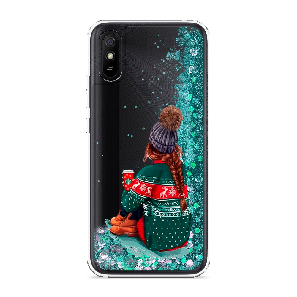 

Жидкий чехол с блестками "Winter dreams" на Xiaomi Redmi 9A