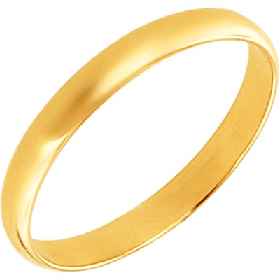 Обручальное кольцо из желтого золота, размер 20, Эстет, инв. 01О030343.