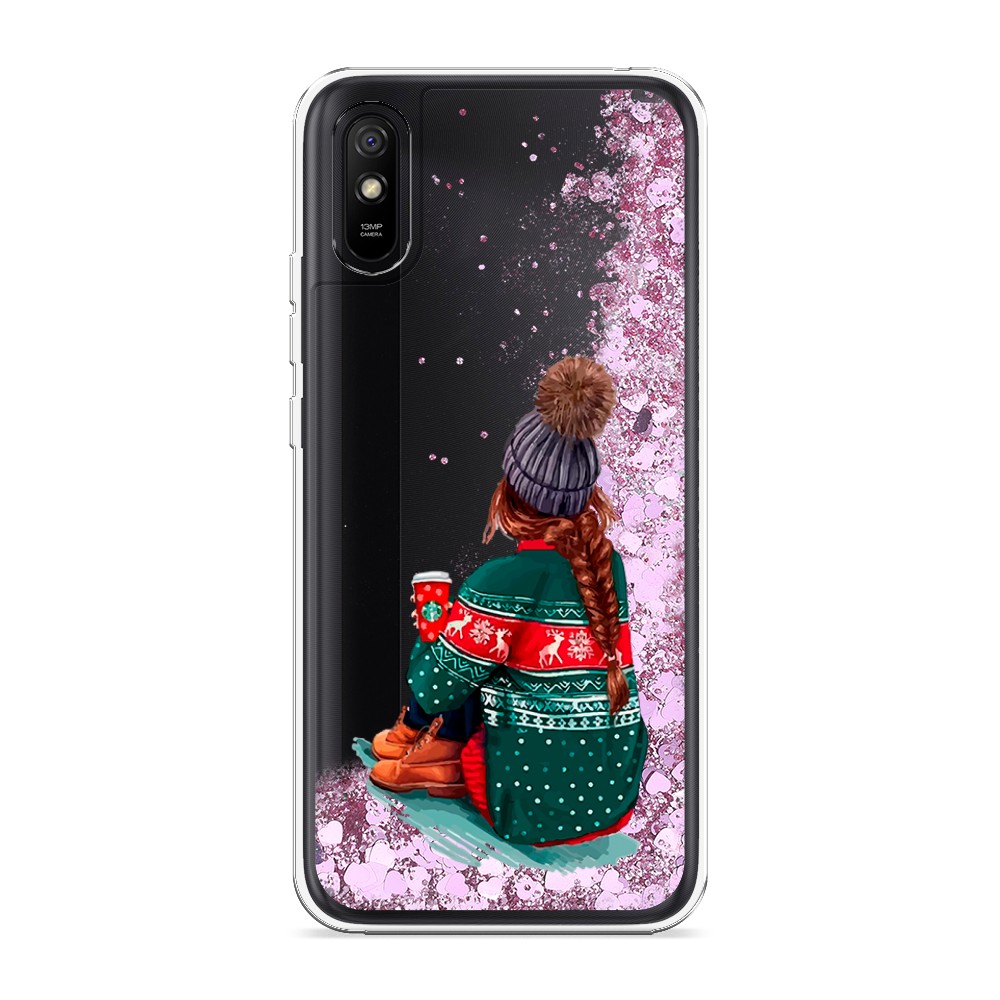 

Жидкий чехол с блестками "Winter dreams" на Xiaomi Redmi 9A, 38994-1