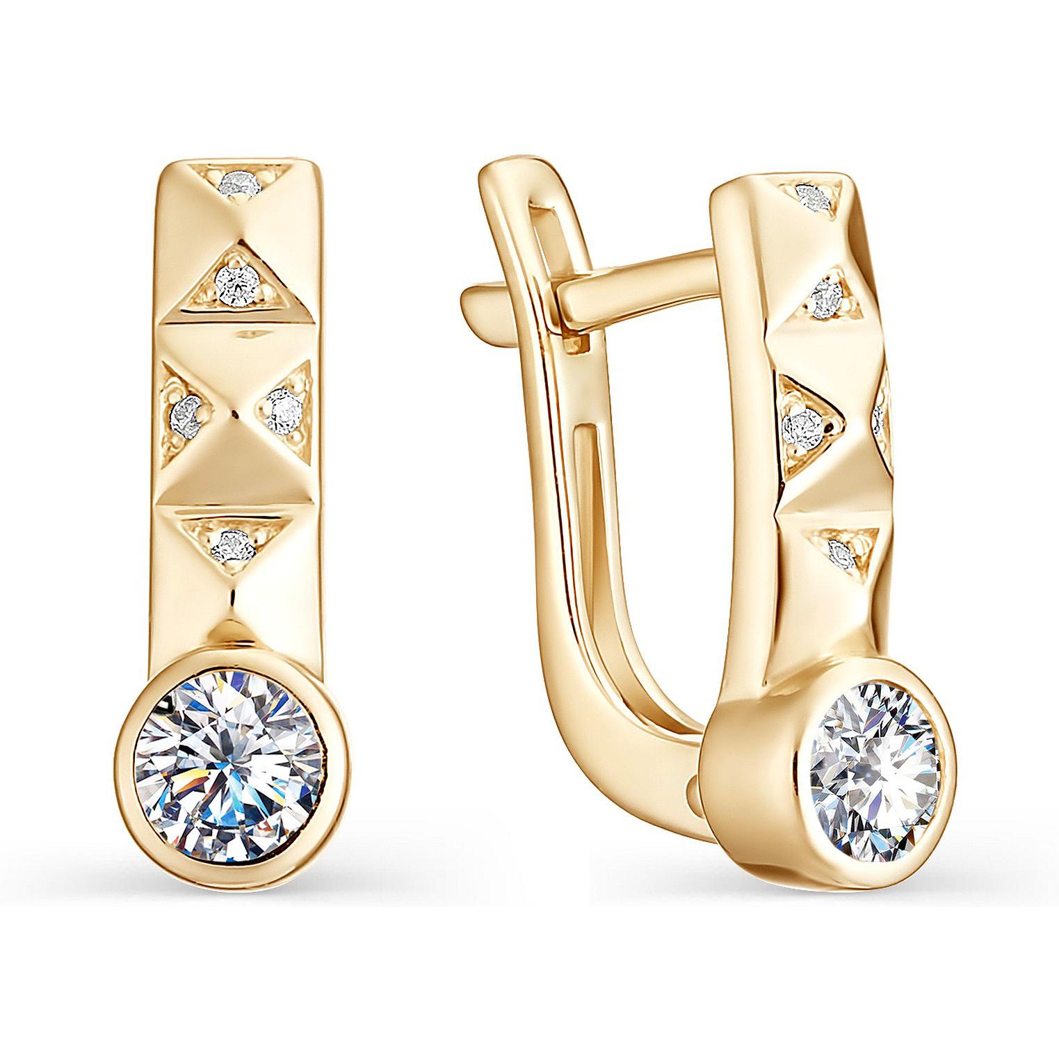 

Серьги женские из серебра АЛЬКОР 02-0885, фианит, 02-0885