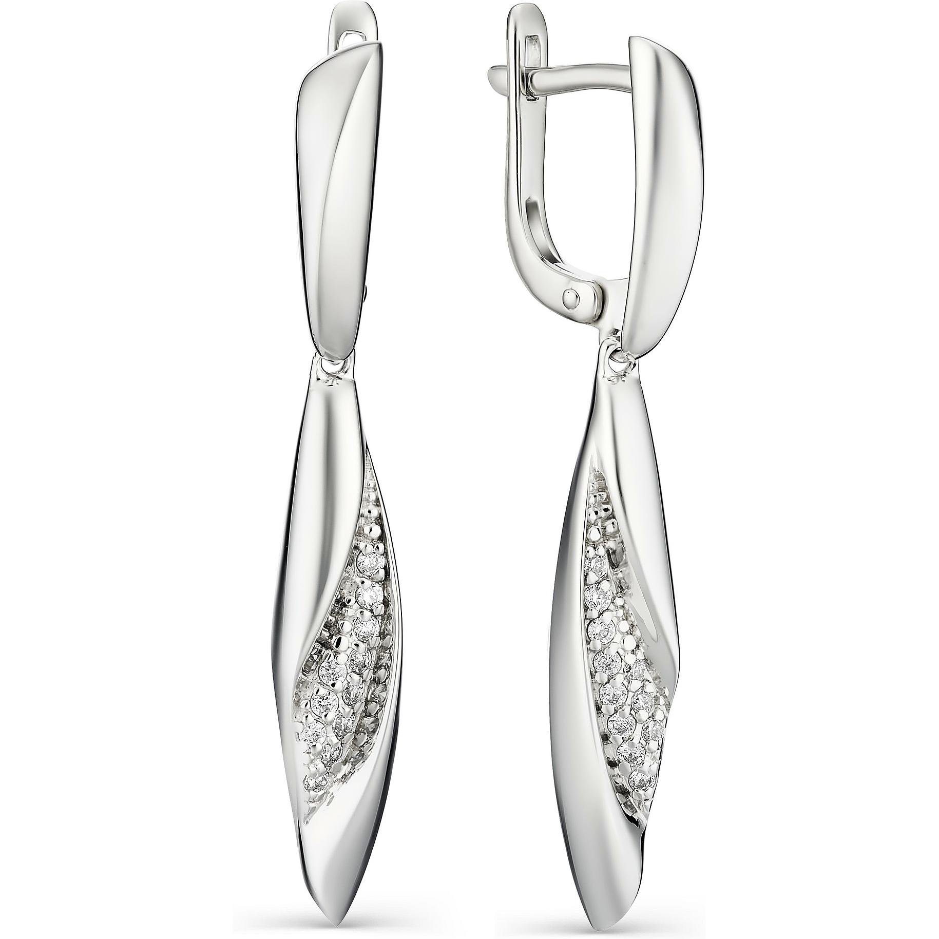 

Серьги женские из серебра АЛЬКОР 02-1207, фианит, 02-1207