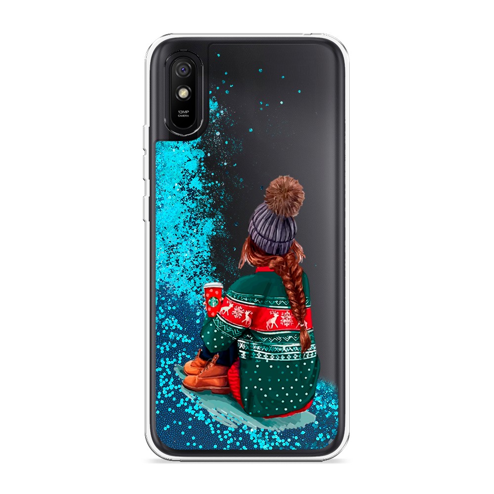 

Жидкий чехол с блестками "Winter dreams" на Xiaomi Redmi 9A, 38993-1