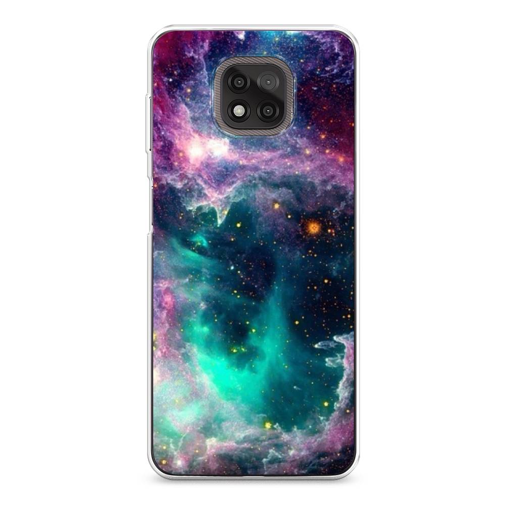 

Чехол на Motorola Moto G Power 2021 "Звездные облака", Розовый;бежевый, 242750-2