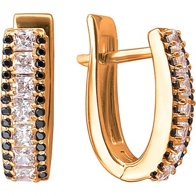 

Серьги из красного золота с фианитом Эстет 01С215948-5, 01С215948-5