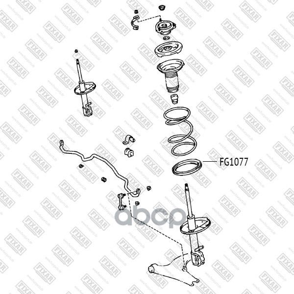 Проставка пружины нижняя FIXAR fg1077