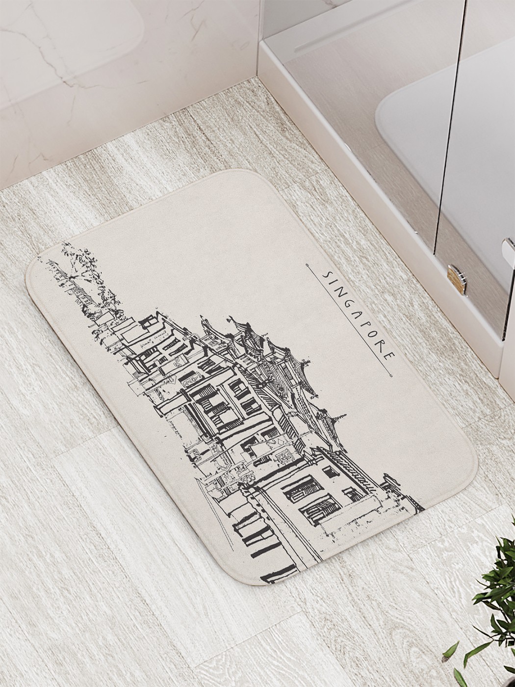 

bath_85421 Коврик противоскользящий для ванной, сауны, бассейна, 77х52 см