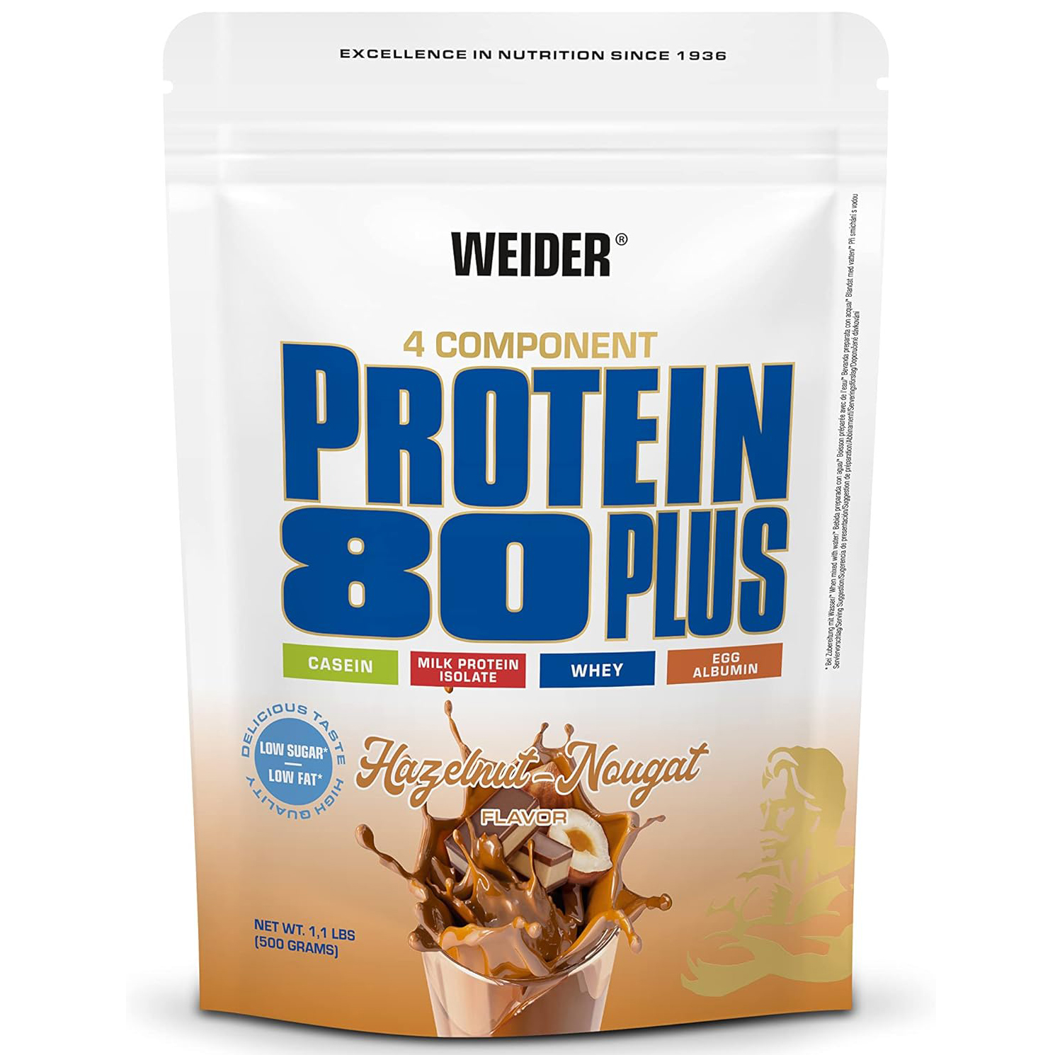 Многокомпонентный протеин Weider Protein 80 Plus, 500 г, лесной орех-нуга