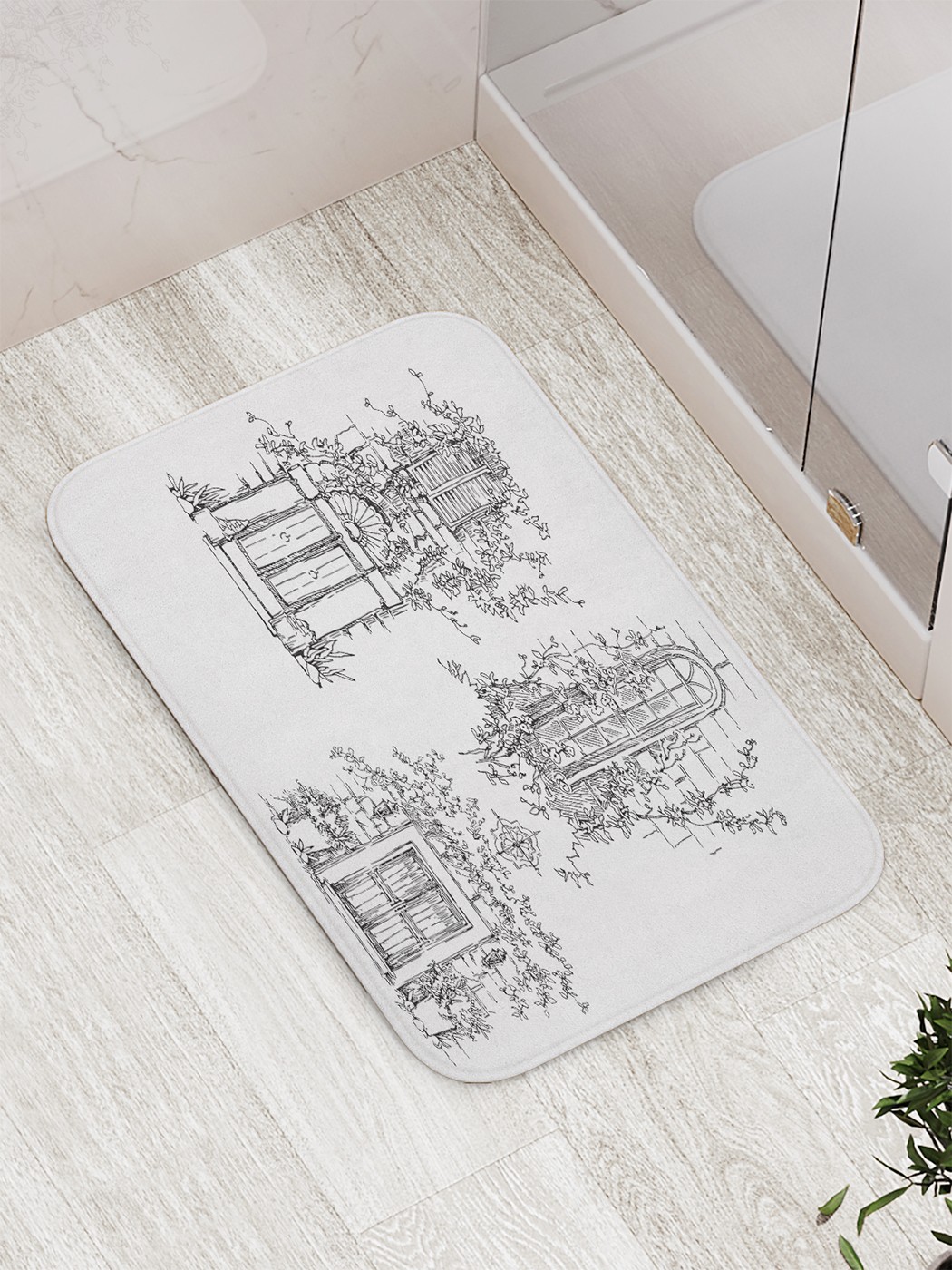 

bath_85419 Коврик противоскользящий для ванной, сауны, бассейна, 77х52 см