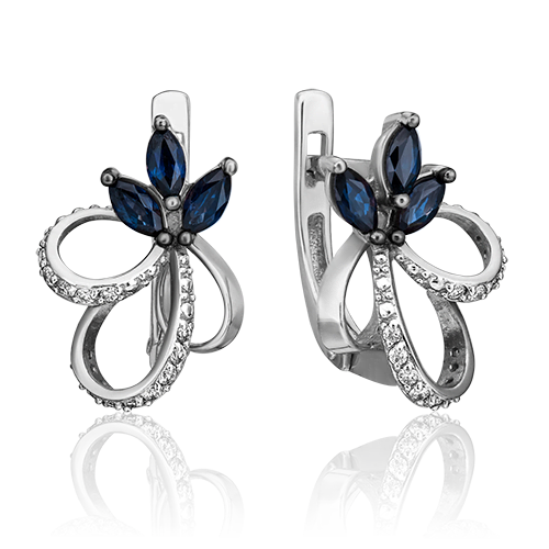 

Серьги из золота PLATINA jewelry 02-0778, сапфир, 02-0778