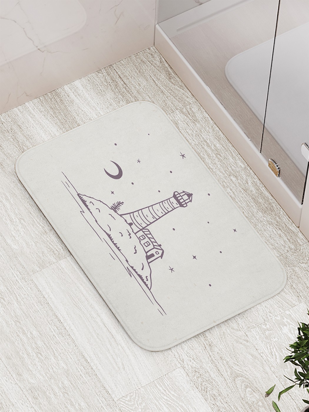 

bath_85371 Коврик противоскользящий для ванной, сауны, бассейна, 77х52 см