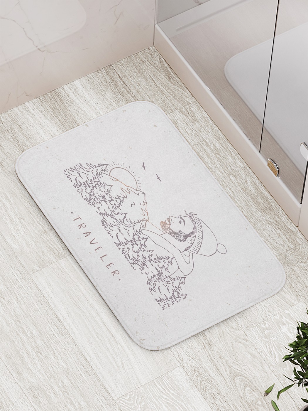 

bath_85363 Коврик противоскользящий для ванной, сауны, бассейна, 77х52 см