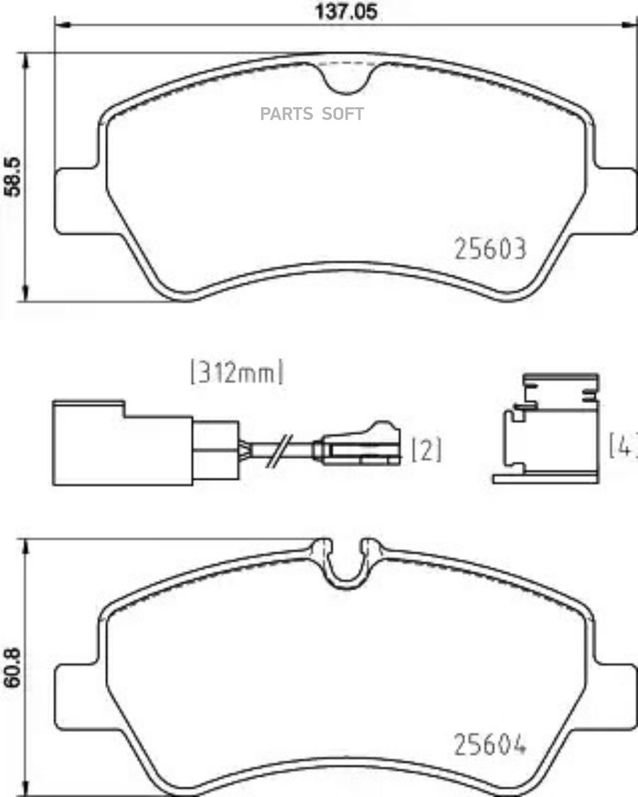 

Колодки Дисковые Задние С Антискр. Пл. Ford Transit/Tourneo Custom 300 2.20Tdci 12>