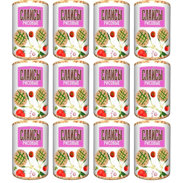 Хлебные слайсы Продукт Алтая Рисовые, 100 г х 12 шт