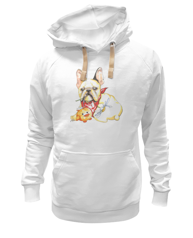 

Худи унисекс Printio Бульдожка белое 2XL, Белый, Бульдожка