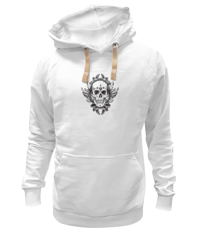 

Худи унисекс Printio Череп белое 2XL, Белый, Череп