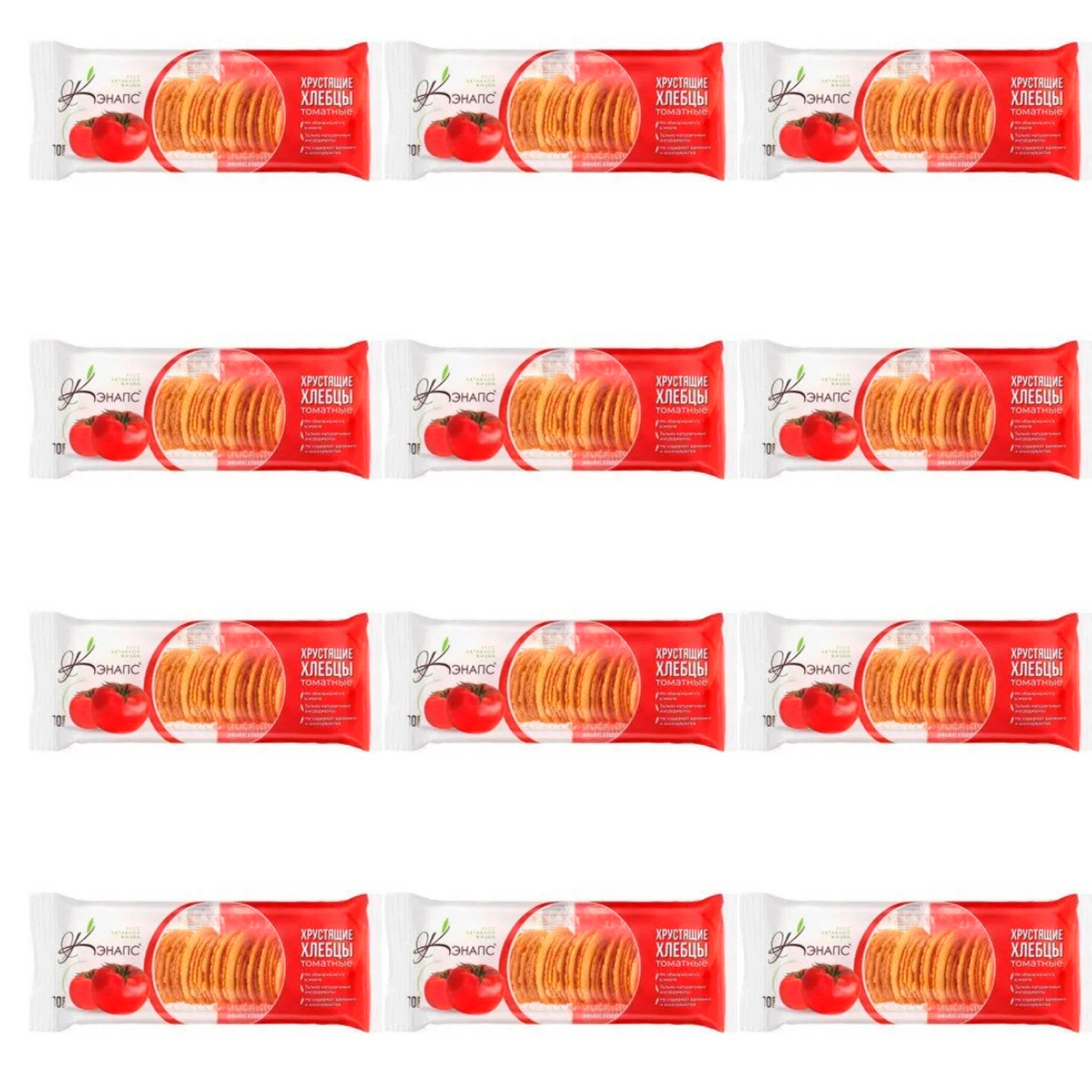 Хлебцы Кэнапс хрустящие томатные, 70 г х 12 шт
