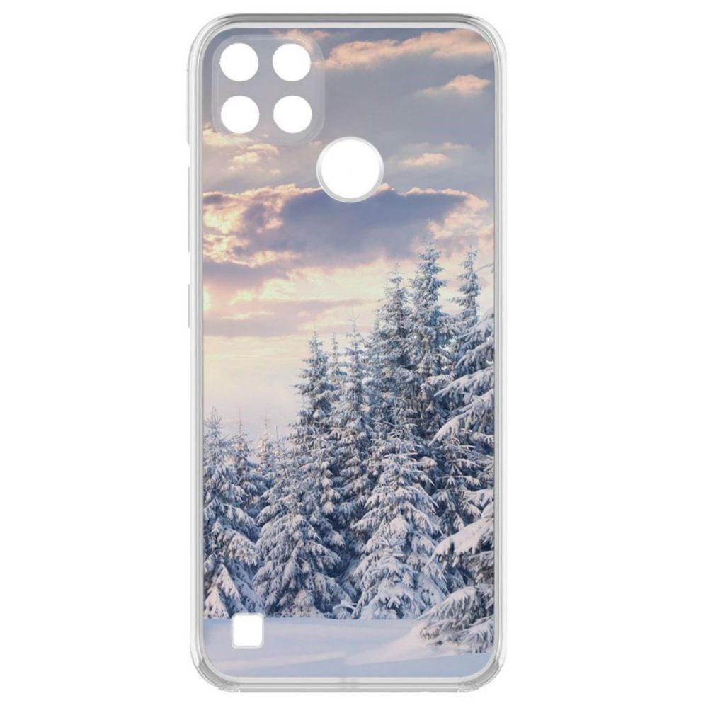

Чехол-накладка Krutoff Clear Case Снежный пейзаж для Realme C25Y, Прозрачный