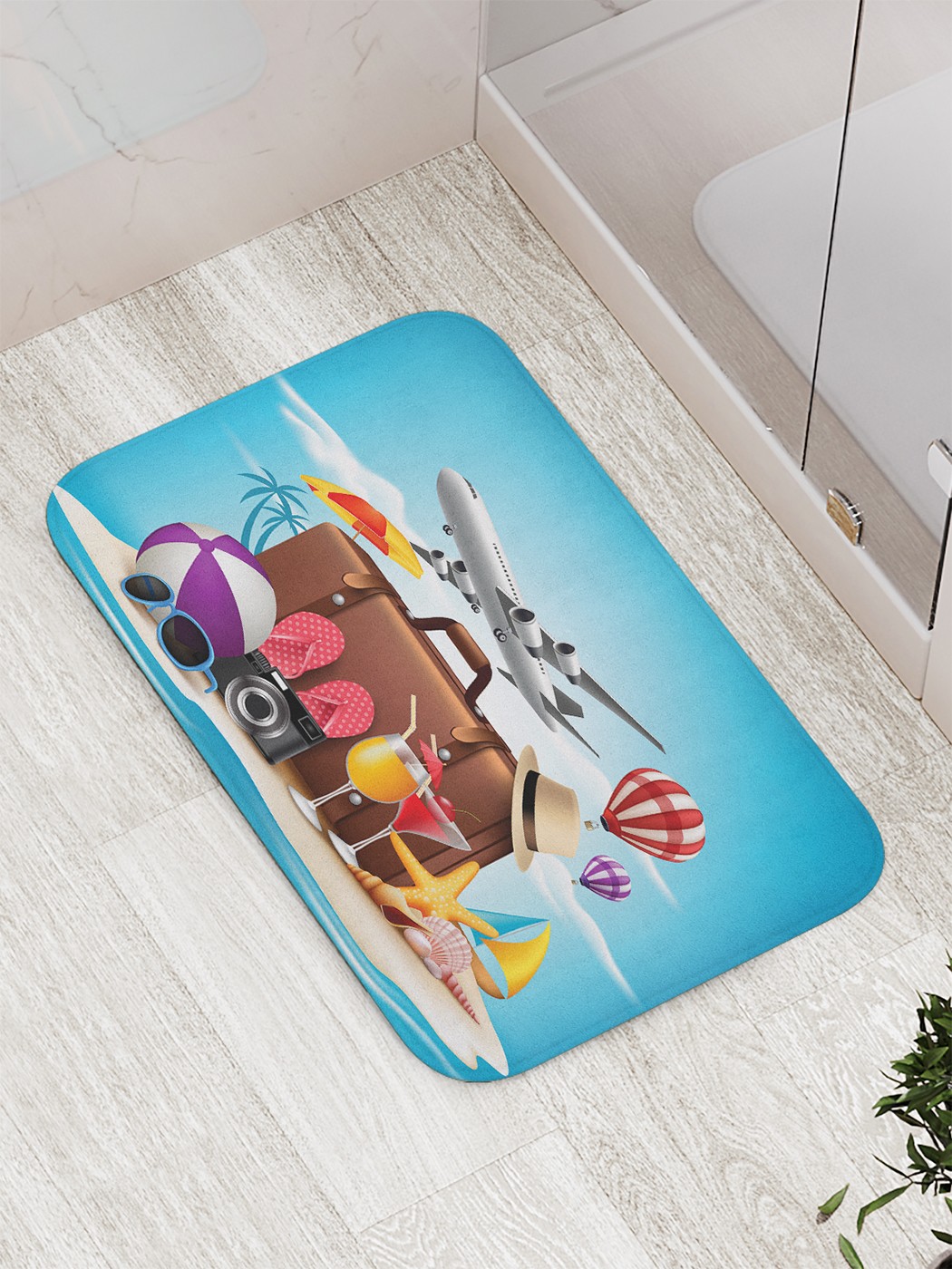 

bath_85183 Коврик противоскользящий для ванной, сауны, бассейна, 77х52 см