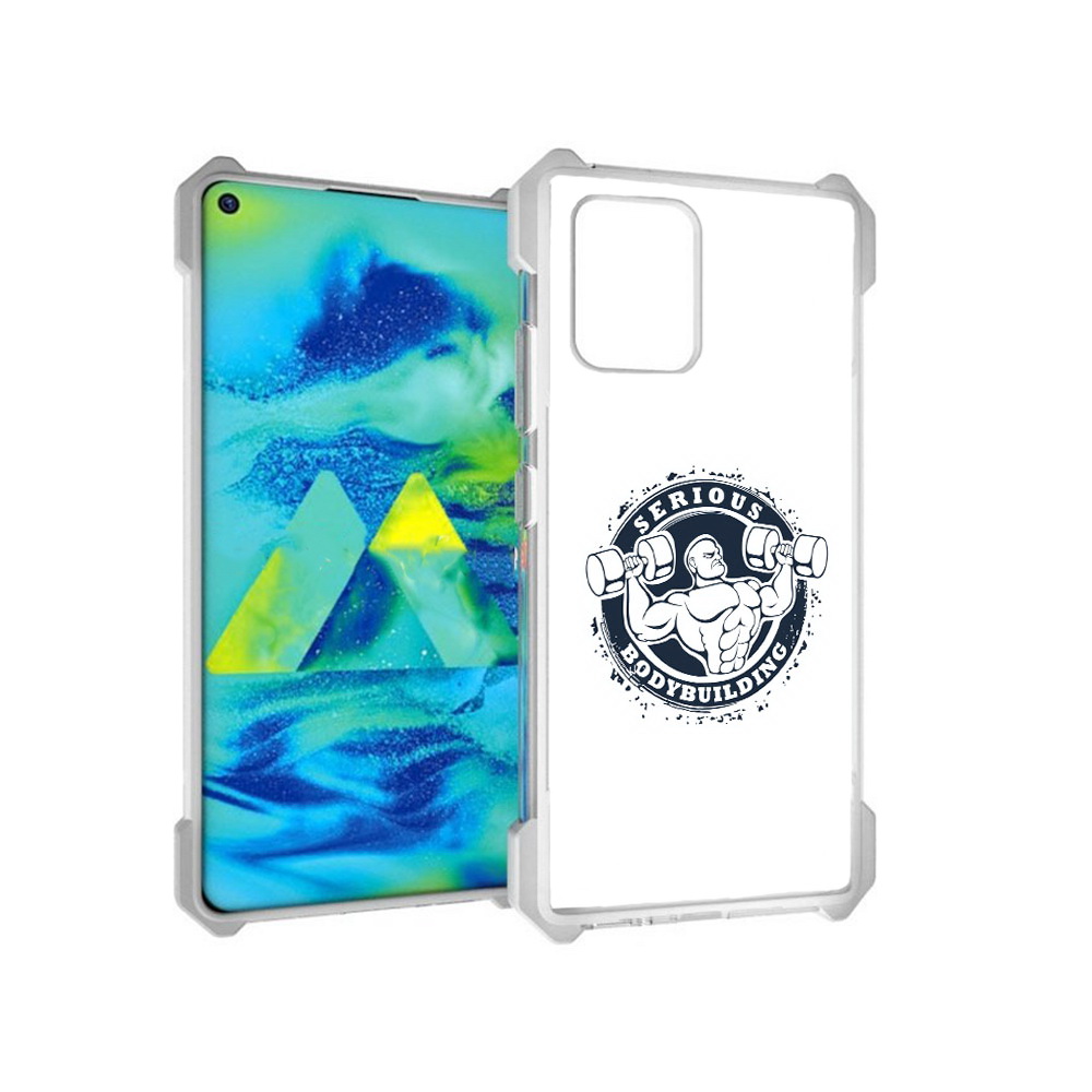

Чехол MyPads Tocco для Samsung Galaxy S10 Lite бодибилдинг воля к победе, Прозрачный, Tocco