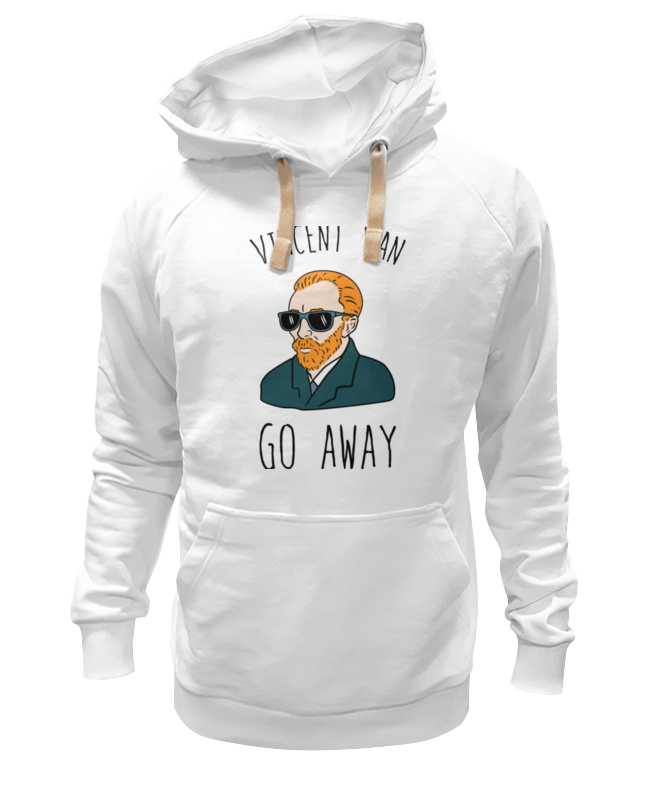 

Толстовка унисекс Printio Vincent van go away белая 2XL, Белый, Vincent van go away