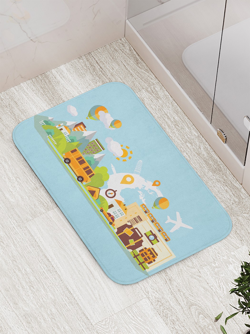 

bath_85180 Коврик противоскользящий для ванной, сауны, бассейна, 77х52 см