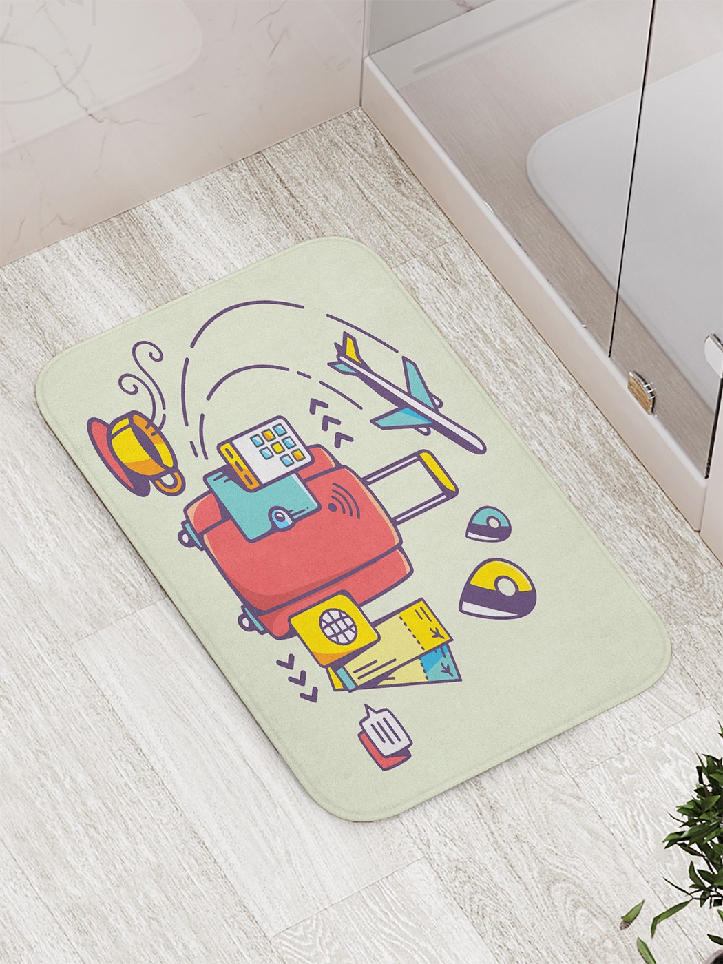 

bath_85171 Коврик противоскользящий для ванной, сауны, бассейна, 77х52 см