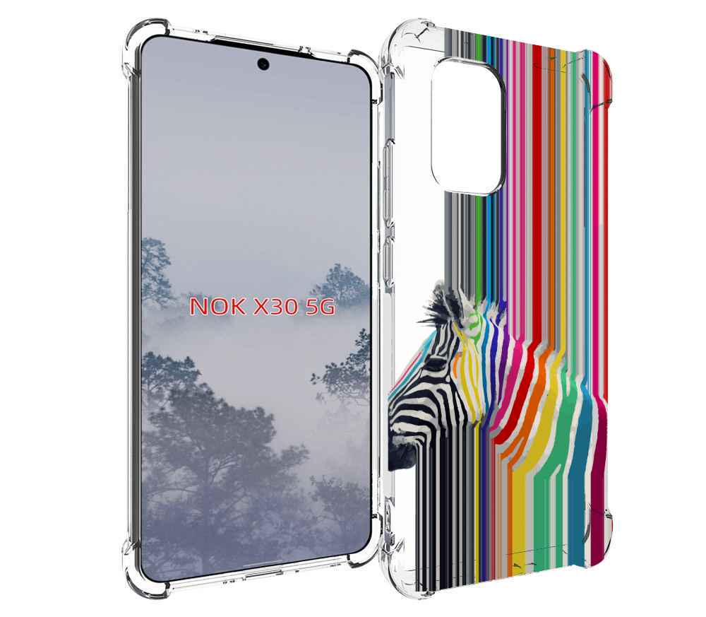 

Чехол MyPads радужная зебра для Nokia X30 5G, Tocco