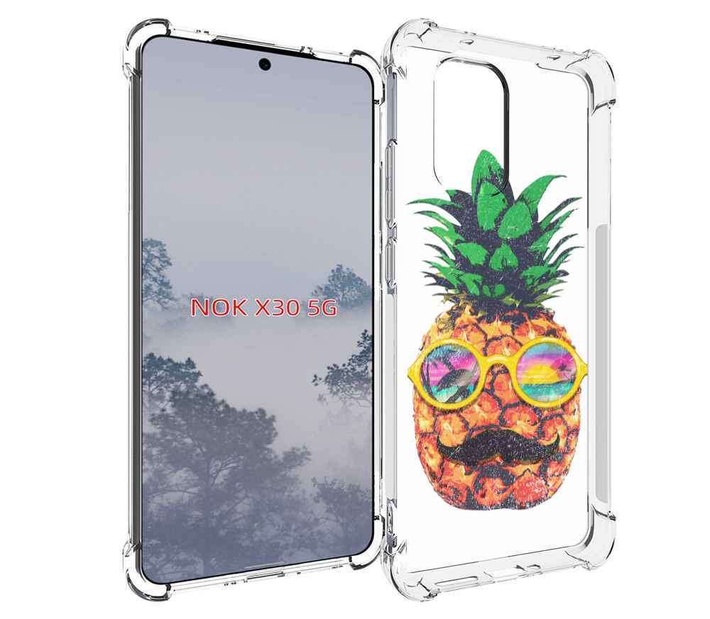 

Чехол MyPads прикольный ананас с лицом для Nokia X30 5G, Tocco