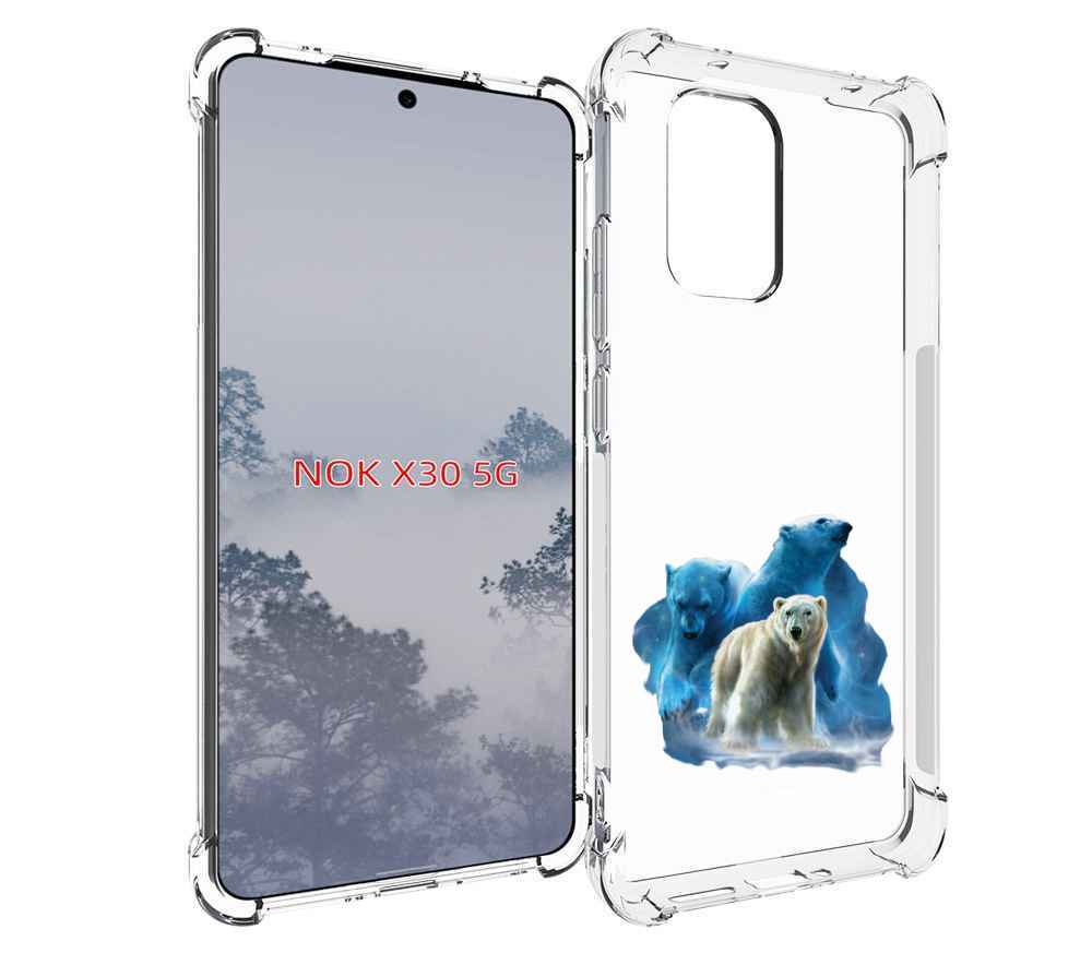 

Чехол MyPads полярный медведь для Nokia X30 5G, Tocco