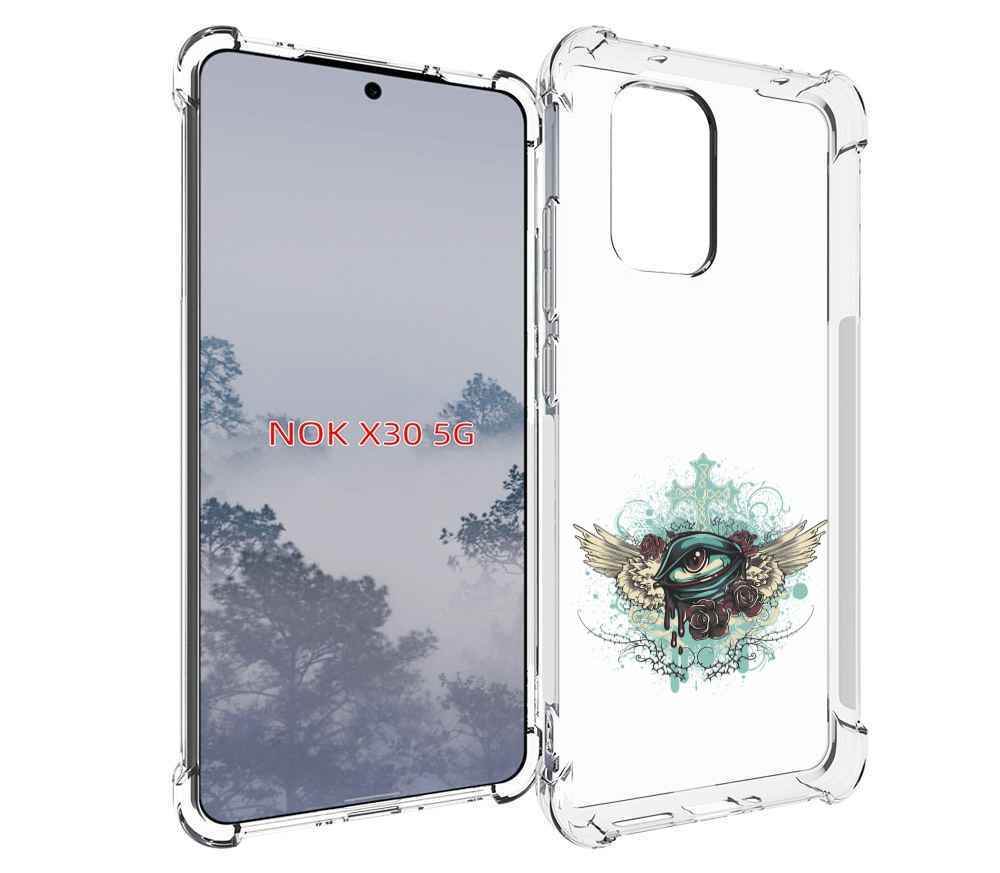 

Чехол MyPads плачущий глаз с крыльями для Nokia X30 5G, Tocco