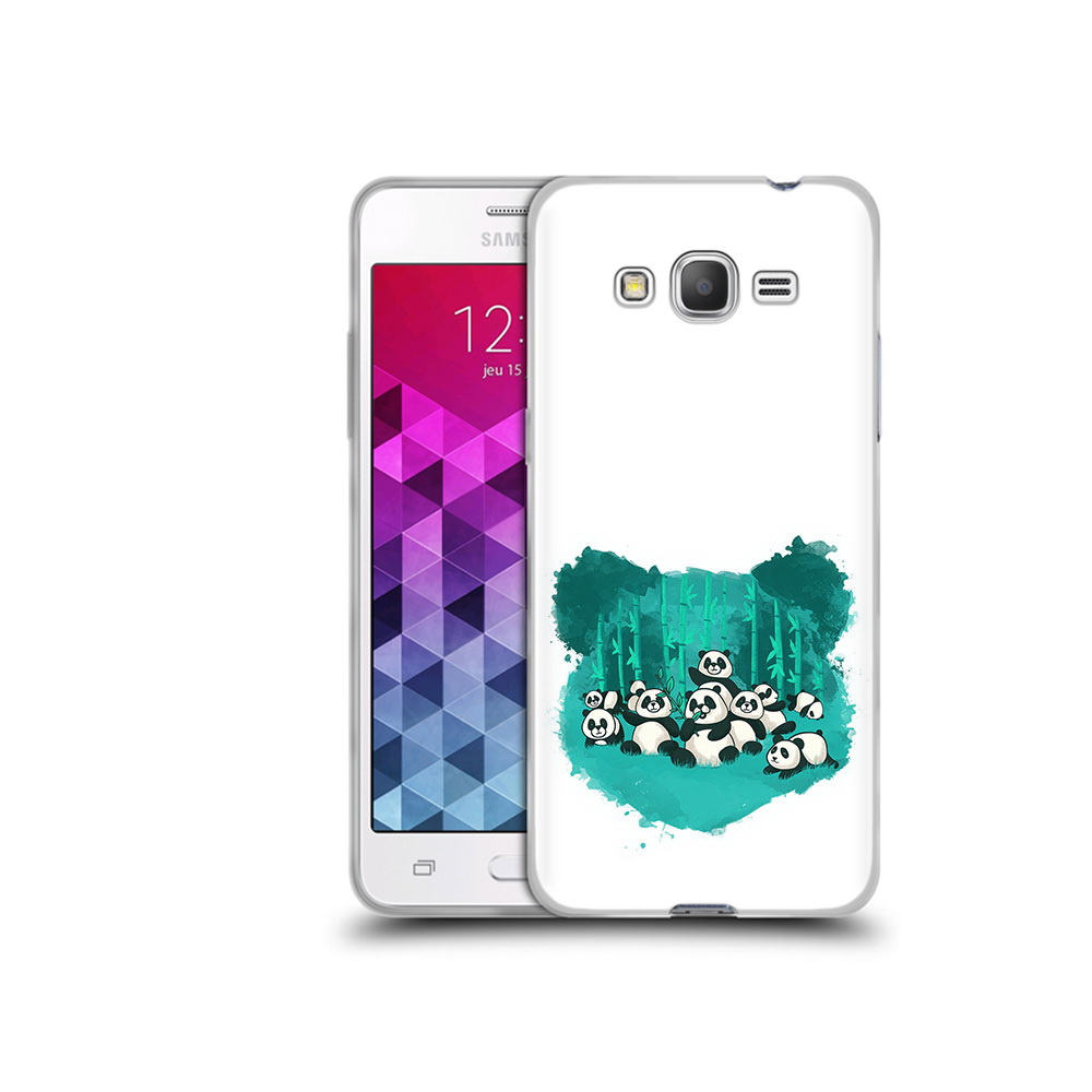 

Чехол MyPads Tocco для Samsung Galaxy Grand Prime нарисованные панды, Прозрачный, Tocco