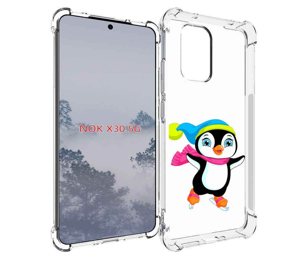 

Чехол MyPads пингвин на коньках для Nokia X30 5G, Tocco