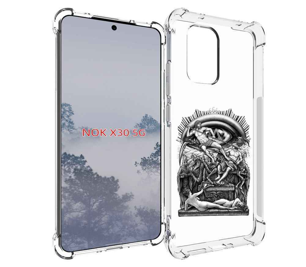 

Чехол MyPads оракул черно белый для Nokia X30 5G, Tocco