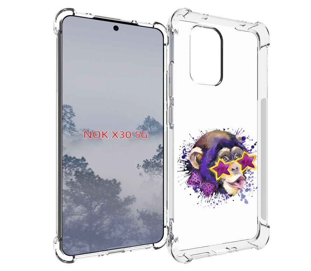 

Чехол MyPads обезьяна в очках для Nokia X30 5G, Tocco