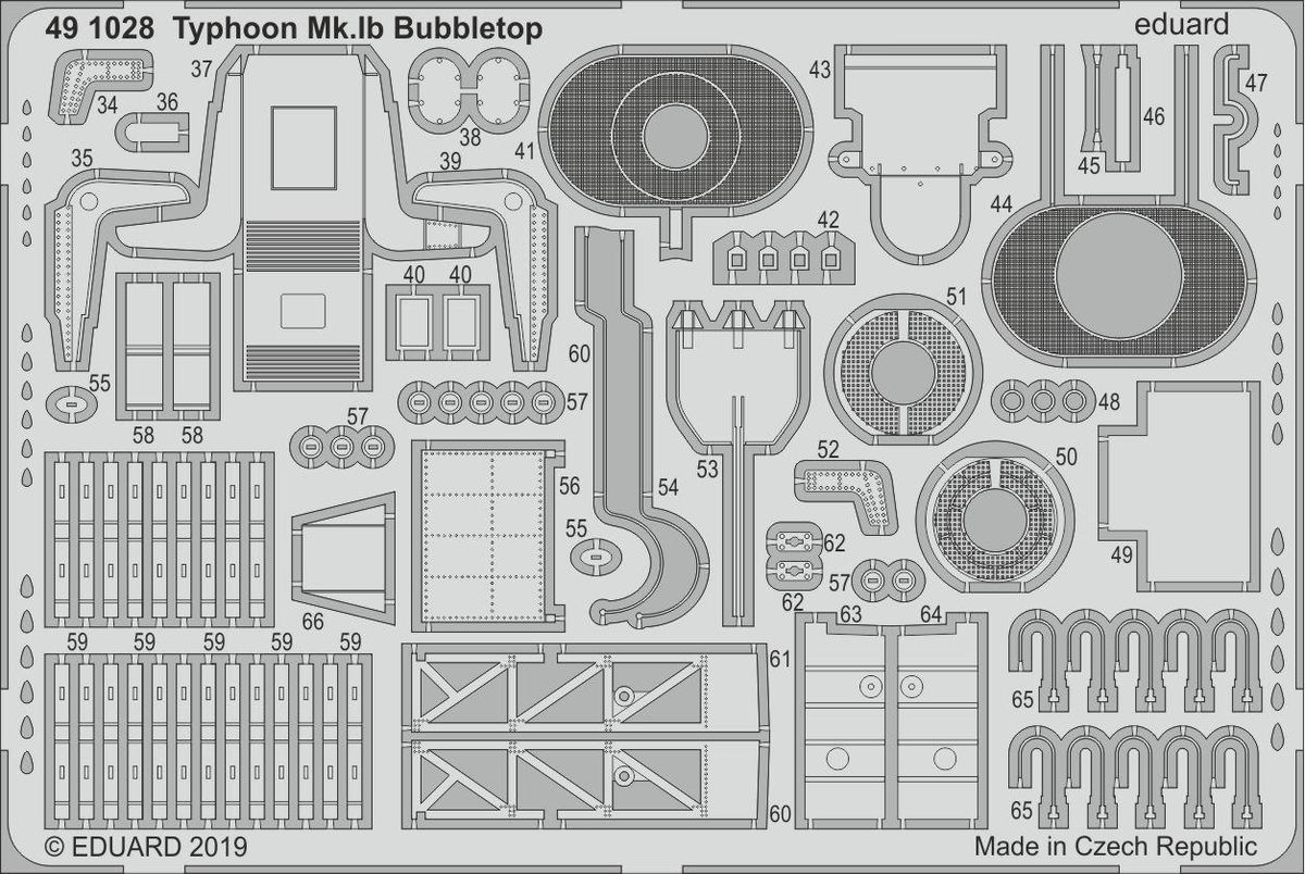

Фототравление Eduard 1/48 Typhoon Mk. Ib Bubbletop