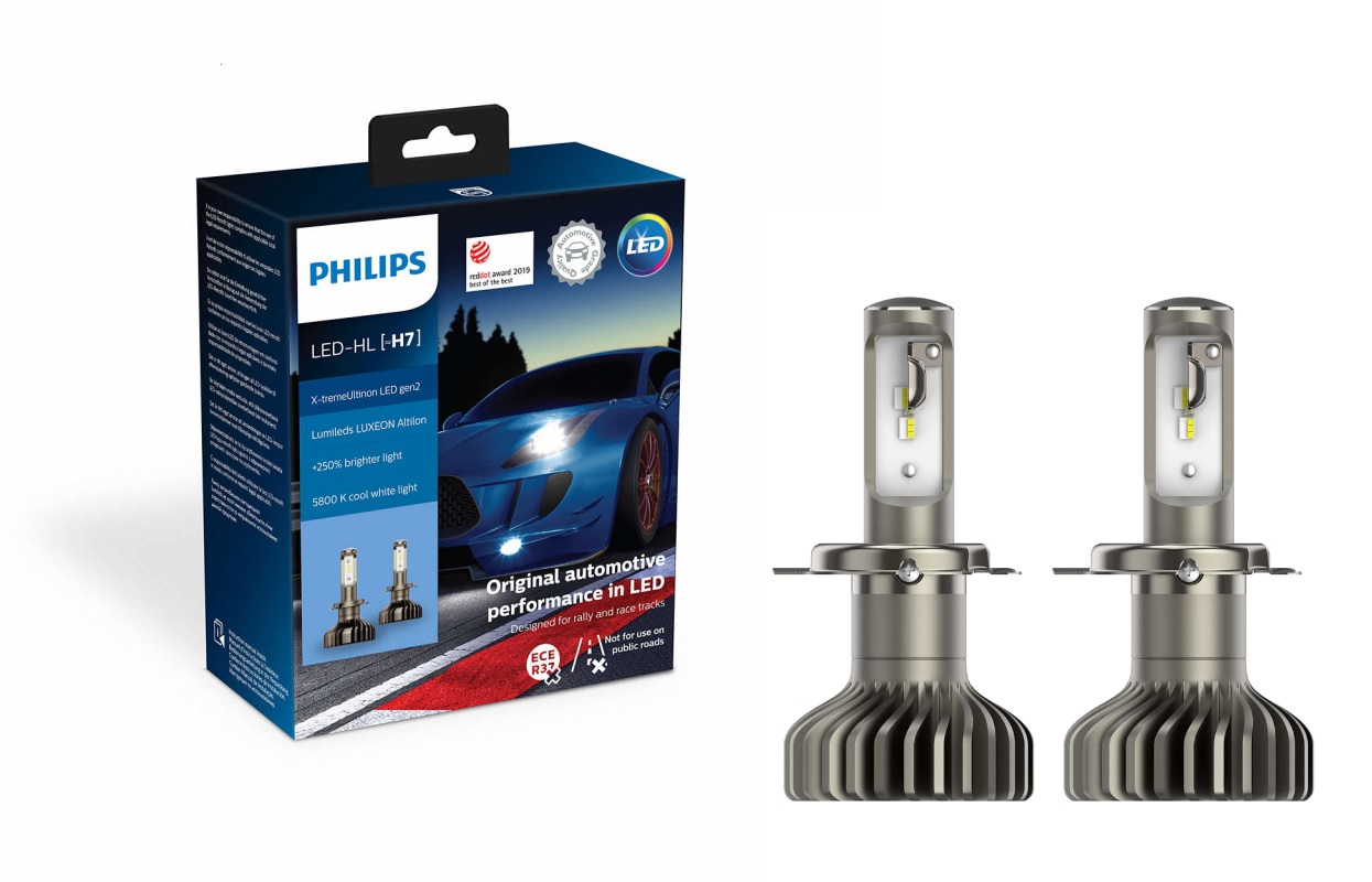 фото Комплект светодиодных ламп 2 шт led h7 12v philips арт. 11972xuwx2