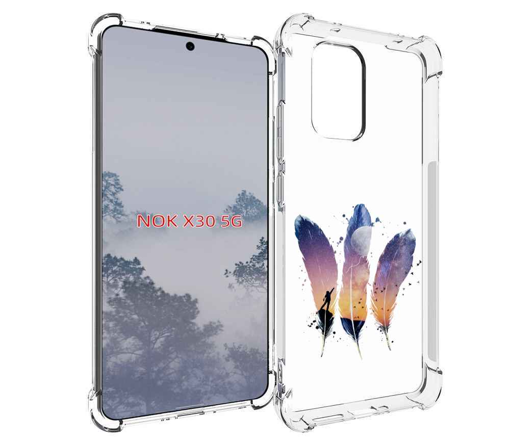 

Чехол MyPads небесные перья для Nokia X30 5G, Tocco