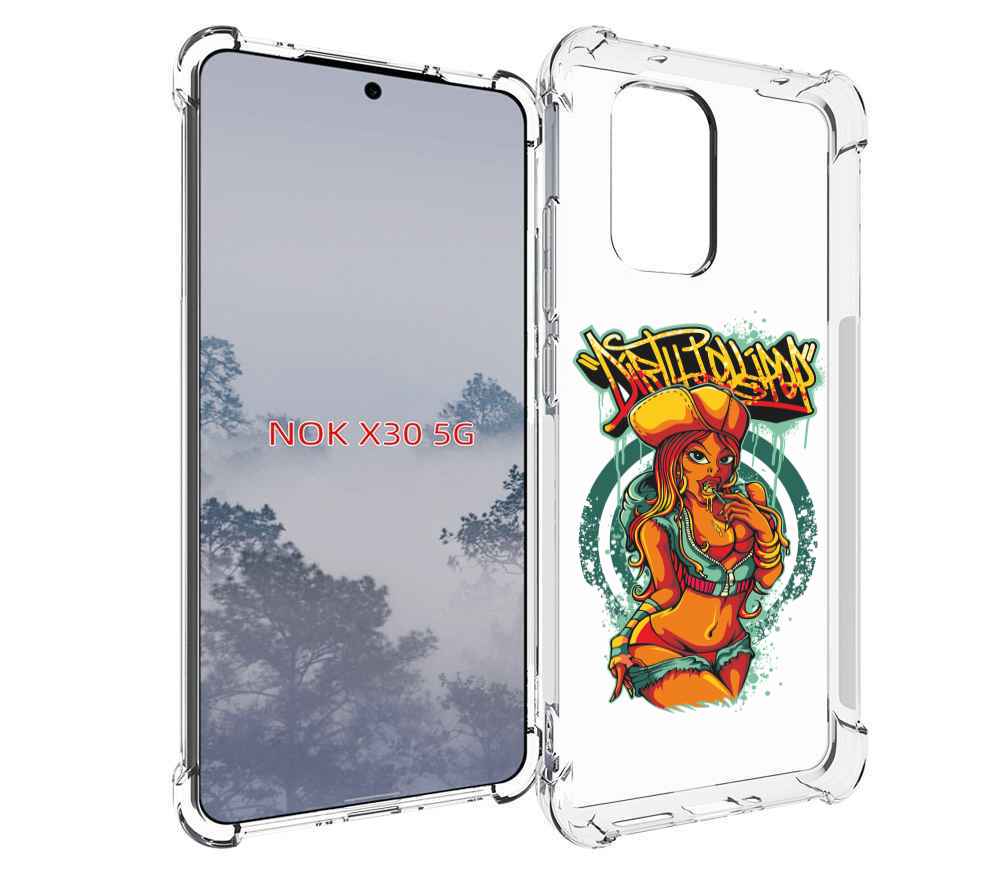 

Чехол MyPads нарисованная девушка комикс для Nokia X30 5G, Tocco