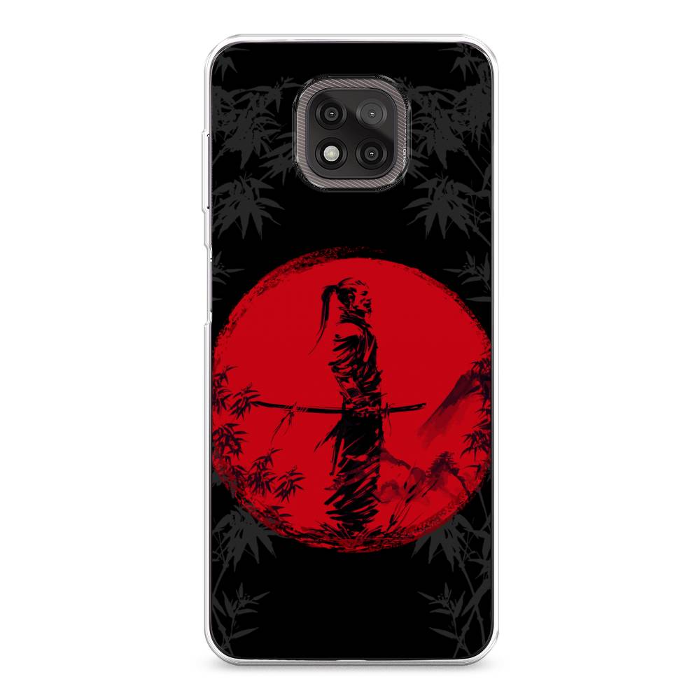 

Чехол на Motorola Moto G Power 2021 "Самурай на красном фоне", Черный;красный;серый, 242750-4