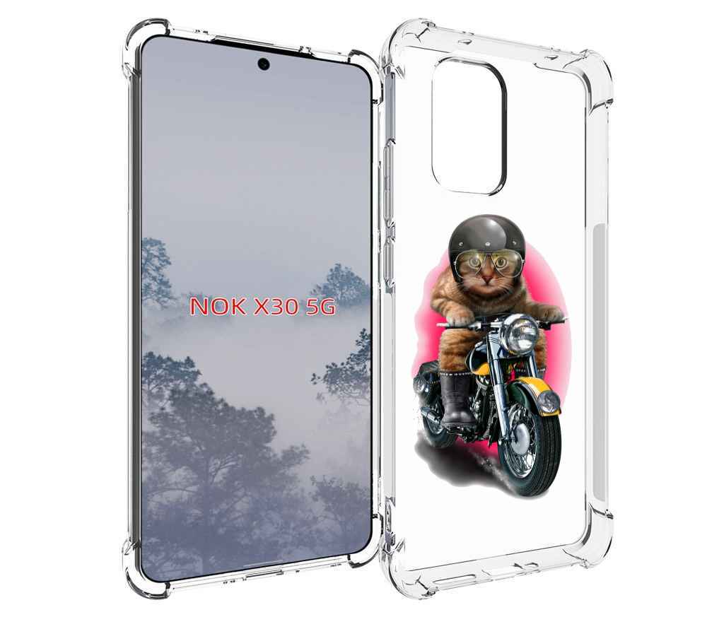 

Чехол MyPads мото-кот для Nokia X30 5G, Tocco