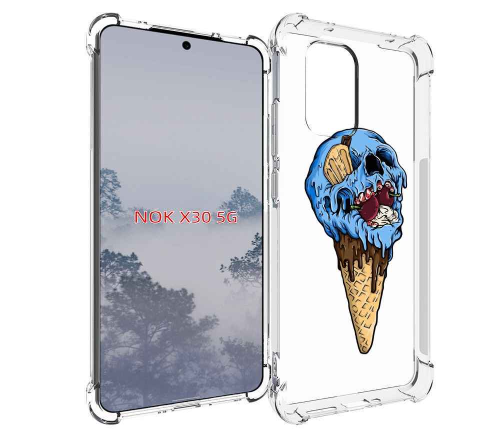 

Чехол MyPads мороженное череп для Nokia X30 5G, Tocco