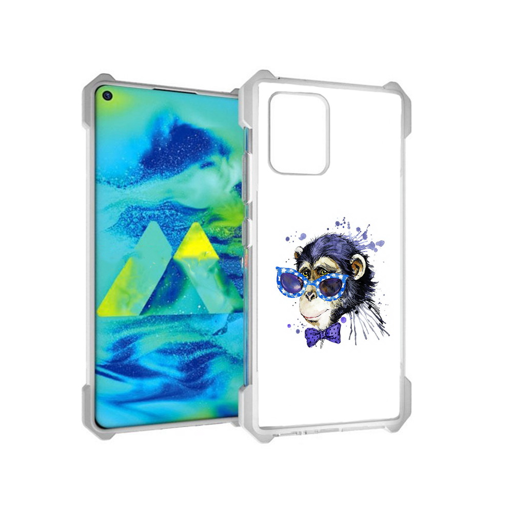 

Чехол MyPads Tocco для Samsung Galaxy S10 Lite акварельная обезьяна (PT143840.502.216), Прозрачный, Tocco