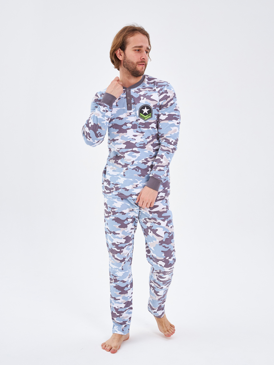 

Пижама мужская CatFit 30417 серая 52 RU, 30417