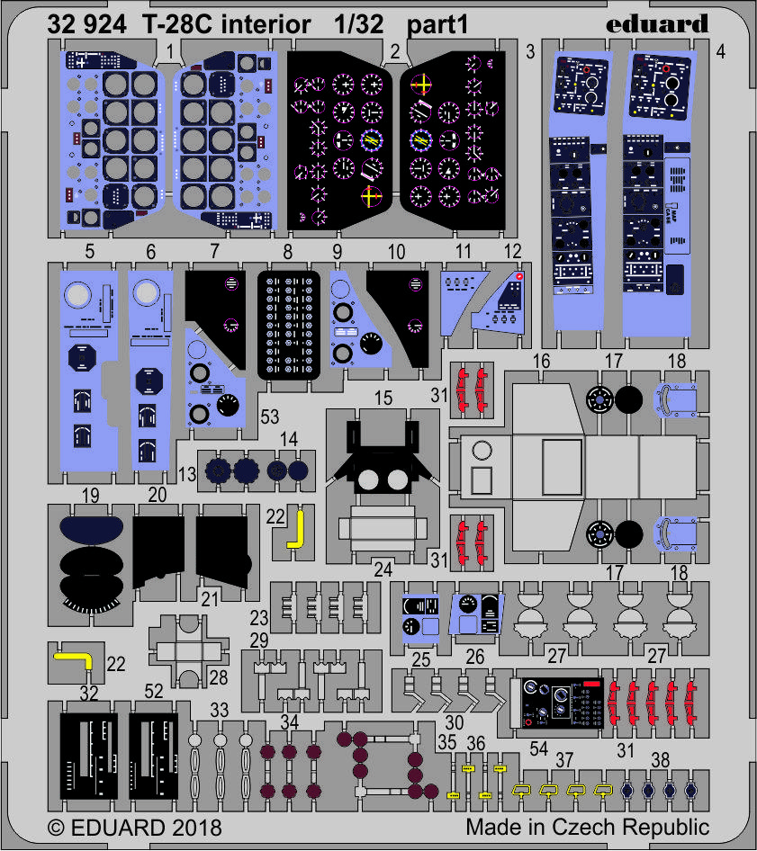 

Фототравление Eduard T-28C interior