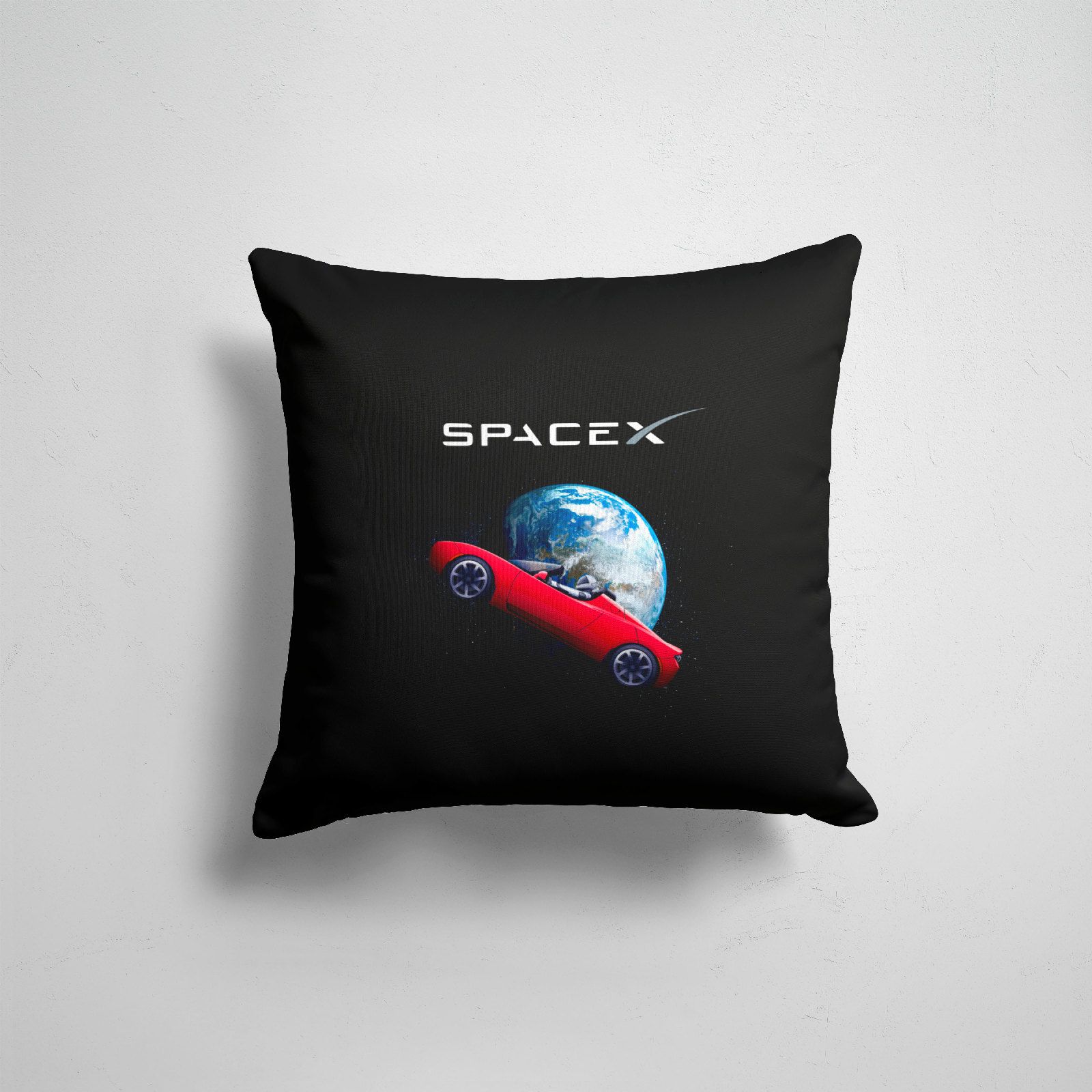 

Подушка декоративная 45х45см Астрономия космос Space X Zero gravity car, Разноцветный