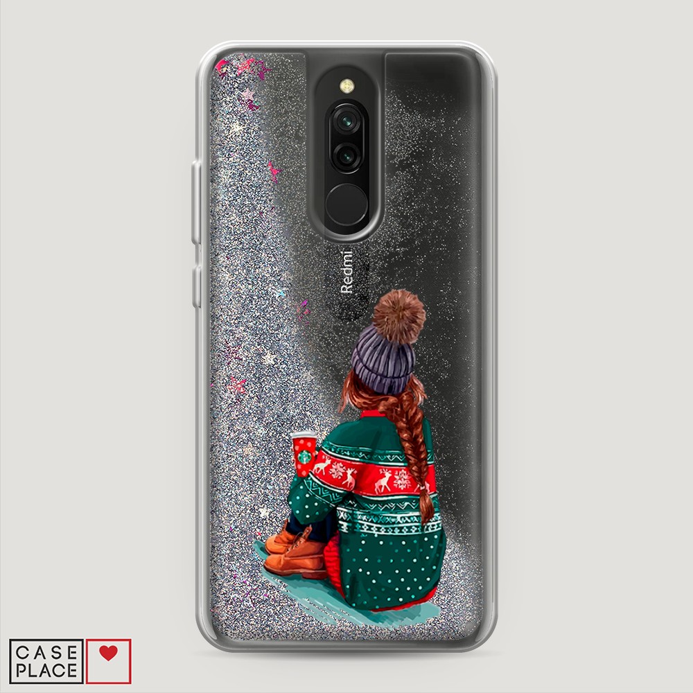 

Жидкий чехол с блестками "Winter dreams" на Xiaomi Redmi 8, 37191-1